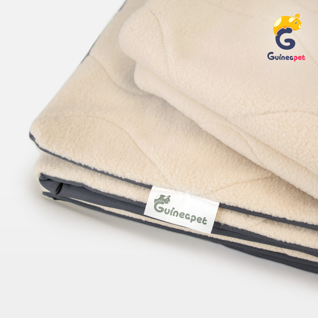 Guineapet fleece liners. Bedding for custom, standard, C&C, and wooden guineapet enclosures-cages. Waterproof, absorbent, easy to clean, dust-free, comfortable, durable, recyclable, soft, safe, and dry high-quality bedding solution for guinea pigs, rabbits, hedgehogs, chinchillas, sugar gliders, and other small pets.